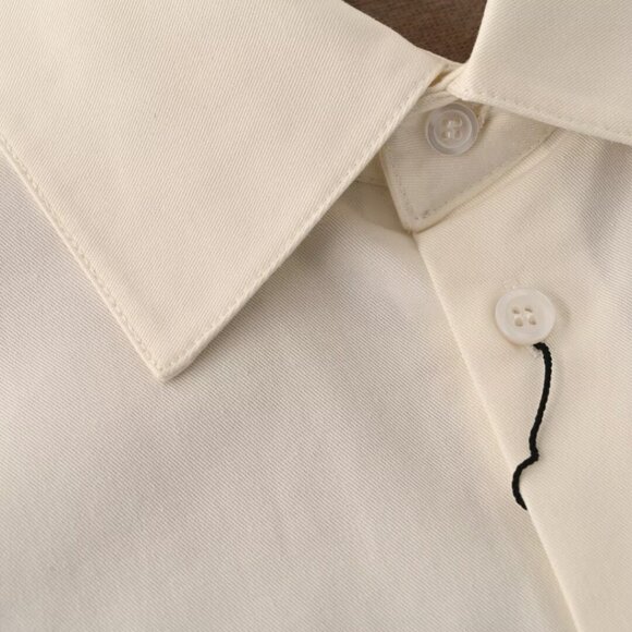 LOEWE SS25 Logo Badge Colorblock Lapel Single-Breasted Long-Sleeved Shirt Men's - Picture 5 of 9